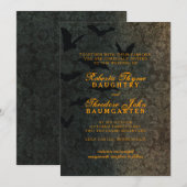 Dark Damask Halloween Uitnodiging (Voorkant / Achterkant)