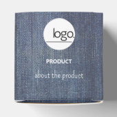 DARK DENIM  LOGO BUSINESS BRANDED VERPAKKING BEDANKDOOSJES (Bovenkant)