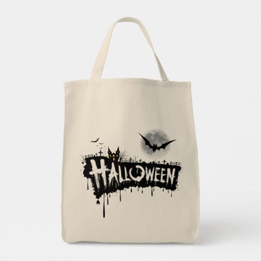 Dark Design Halloween Canvas tas (Achterkant)