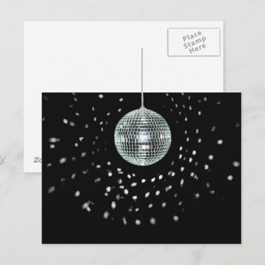 Dark Disco Ball Briefkaart (Voorkant / Achterkant)