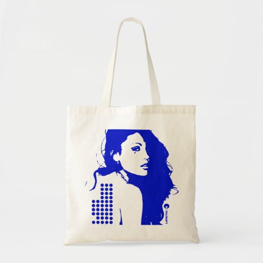 Dark Disco Blue Tote Bag (Voorkant)