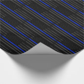 Dark Disted Police Style American Flag Cadeaupapier (Hoek)