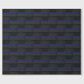 Dark Disted Police Style American Flag Cadeaupapier (Vlak)