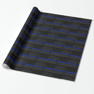 Dark Disted Police Style American Flag Cadeaupapier