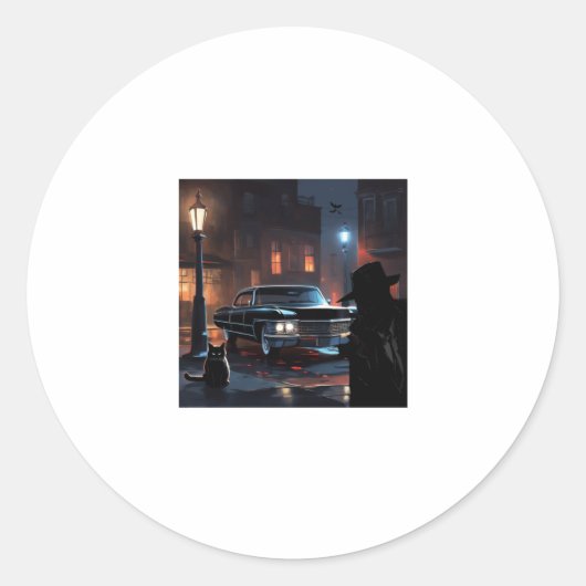 Dark District-Sticker Ronde Sticker (Voorkant)