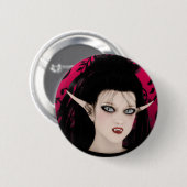 Dark Diva Gothic Art Vampire Ronde Button 5,7 Cm (Voorkant /achterkant)