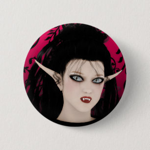 Dark Diva Gothic Art Vampire Ronde Button 5,7 Cm
