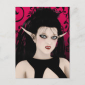 Dark Diva Gothic Vampire Art Briefkaart (Voorkant)