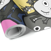 Dark Doodle Monster Cartoon Cadeaupapier (Rol Hoek)