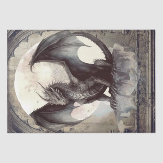 Dark Dragon Tissuepapier (Voorkant)