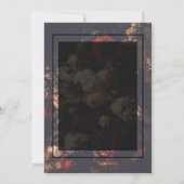 Dark Dramatic Moody herfst Floral Custom Wedding Kaart (Achterkant)