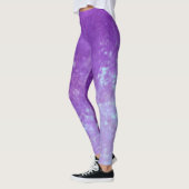 Dark Dream effect verf spatwolken Paarse Leggings (Links)
