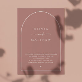 Dark Dusty Roos Arch Wedding | Romantische foto +  Kaart