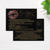 Dark Dusty Roos Glitter Lips - Hoe aan te brengen Visitekaartje (Bureau)