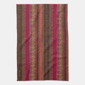 Dark Earth Tones Ethnic Mud Cloth geïnspireerd Theedoek (Verticaal)