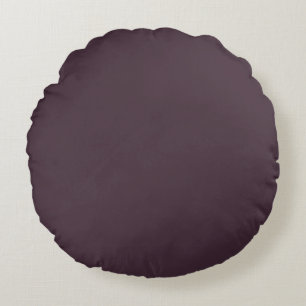 Dark Eggplant Chic Calming Brinjal Pillow Rond Kussen
