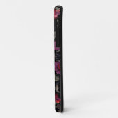 Dark Elegance: Black and Purple Floral Pattern Case-Mate iPhone Case (Achterkant/links)