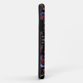 Dark Elegance: Black and Purple Floral Pattern Case-Mate iPhone Case (Achterkant/rechts)