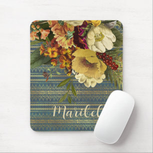 Dark Elegance Floral op maat Muismat