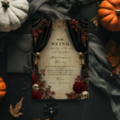 Dark Elegance Skull en Drape Halloween Kaart