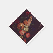 Dark Elegant Burgundy Moody Floral Servet (Hoek)