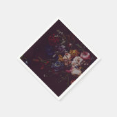 Dark Elegant Burgundy Moody Floral Servet (Hoek)