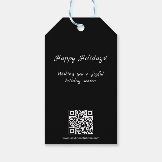 Dark Elegant Holiday Branded Gift Labels Cadeaulabel (Achterkant)