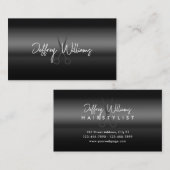 Dark elegant minimalist hairstylist  visitekaartje (Voorkant / Achterkant)