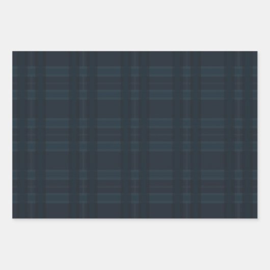Dark Elegant Plaid Holiday Christmas Pattern Inpakpapier Vel (Voorkant)