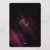 Dark Elegant Wedding Invitation Design Kaart (Achterkant)