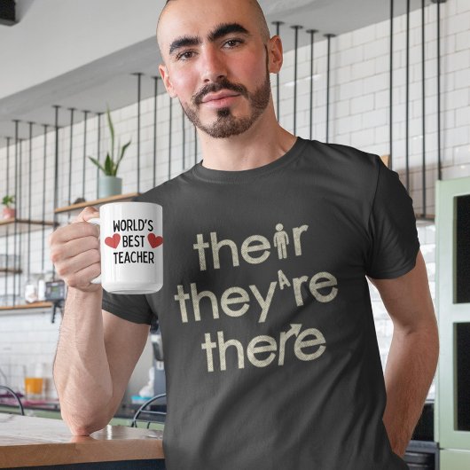 Dark Elementary Teaching Aid Woordenschat leraar T-shirt