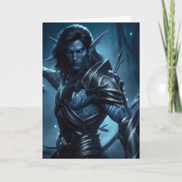 Dark Elf klaar voor Halloween Kaart