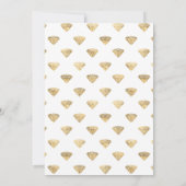 Dark Emerald en Gold Floral Engagement Party Kaart (Achterkant)