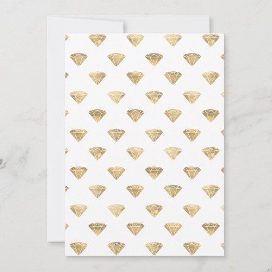 Dark Emerald en Gold Floral Engagement Party Kaart (Achterkant)