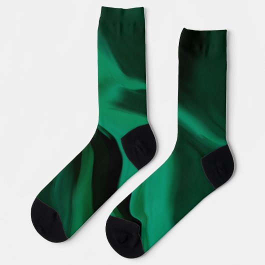 Dark Emerald Green Abstract Sokken (Links)
