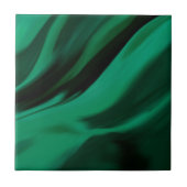 Dark Emerald Green Abstract Tegeltje (Voorkant)