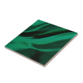 Dark Emerald Green Abstract Tegeltje (Zijkant)