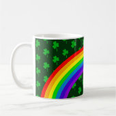 Dark Emerald Green Clover Rainbow St Patricks Day Koffiemok (Links)