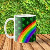 Dark Emerald Green Clover Rainbow St Patricks Day Koffiemok