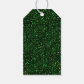 Dark Emerald Green Glitter Cadeaulabel (Voorkant)