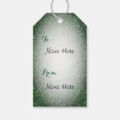 Dark Emerald Green Glitter Cadeaulabel (Achterkant)