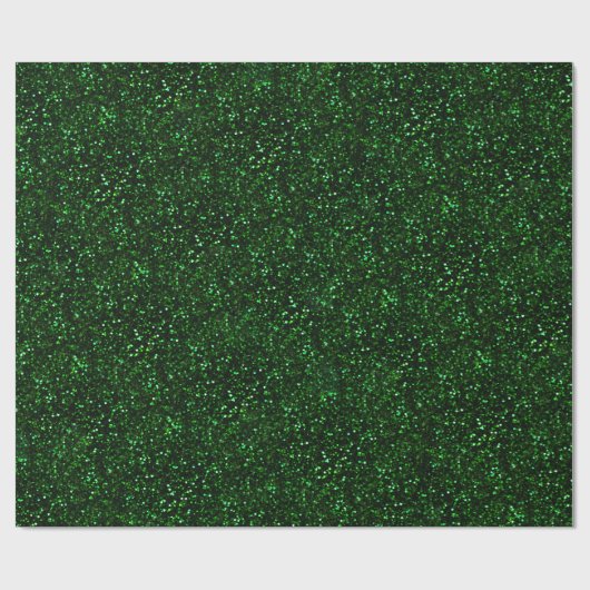 Dark Emerald Green Glitter Cadeaupapier (Vlak)