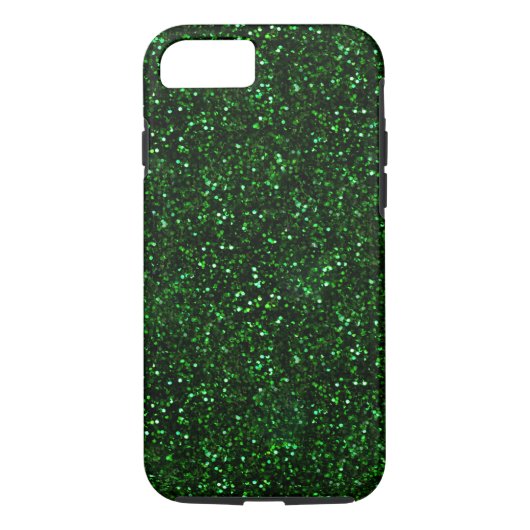 Dark Emerald Green Glitter Case-Mate iPhone Case (Achterkant)