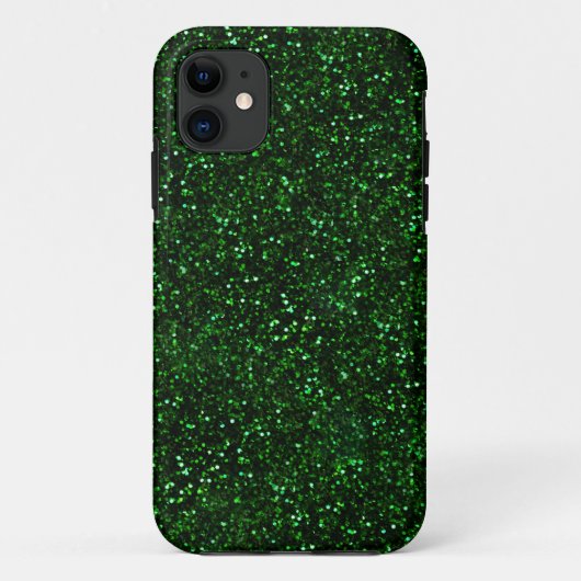 Dark Emerald Green Glitter Case-Mate iPhone Case (Achterkant)