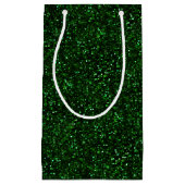 Dark Emerald Green Glitter Klein Cadeauzakje (Voorkant)
