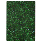 Dark Emerald Green Glitter Klembord (Achterkant)