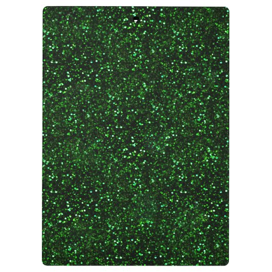 Dark Emerald Green Glitter Klembord (Achterkant)