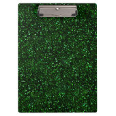 Dark Emerald Green Glitter Klembord (Voorkant)