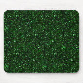 Dark Emerald Green Glitter Muismat (Voorkant)