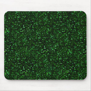 Dark Emerald Green Glitter Muismat